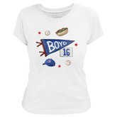 VIP MLB City Collage w/ Name, Number - Women's Tee Shirt - Tiny Turnip