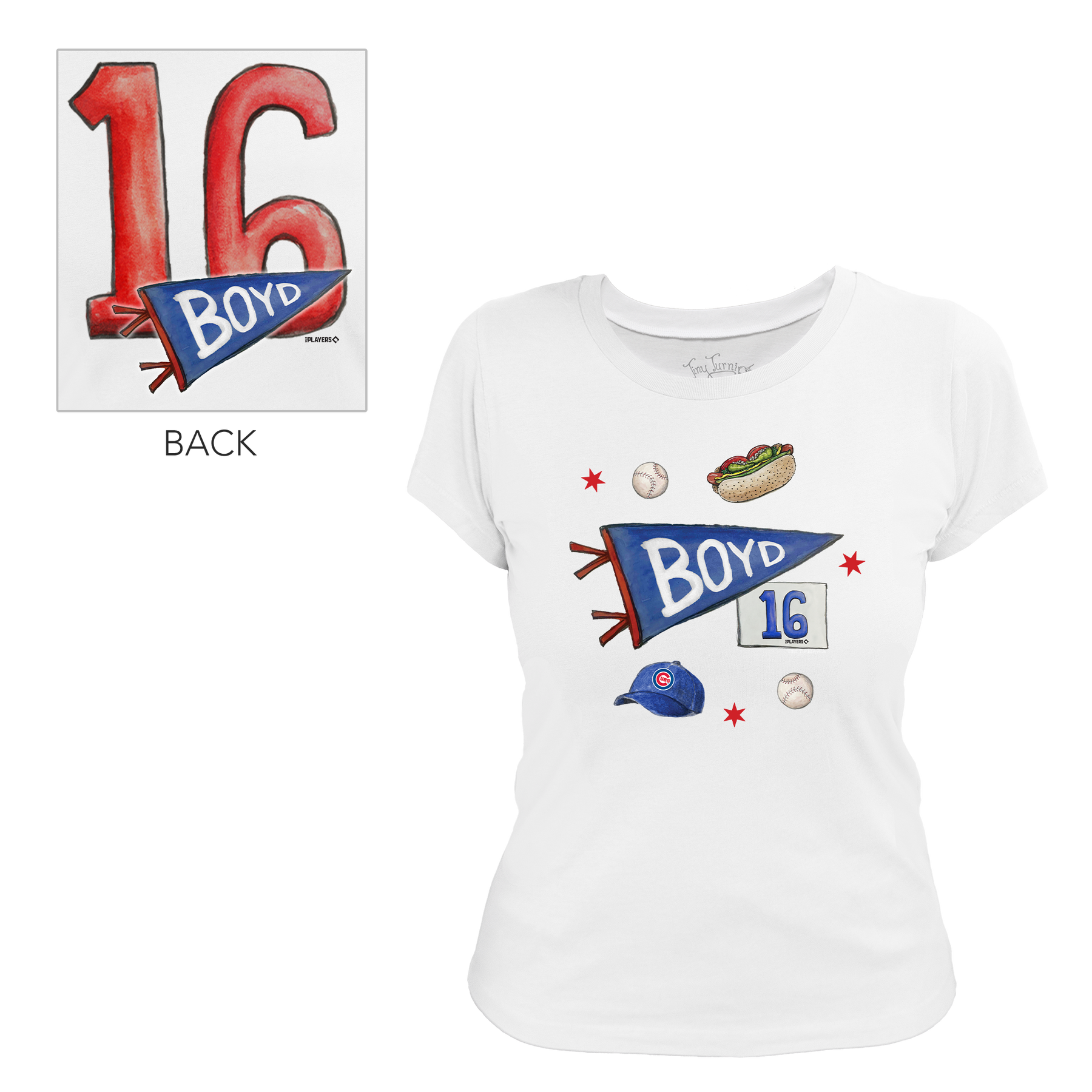 City Collage w/ Name, Number - Women's Tee Shirt - Tiny Turnip
