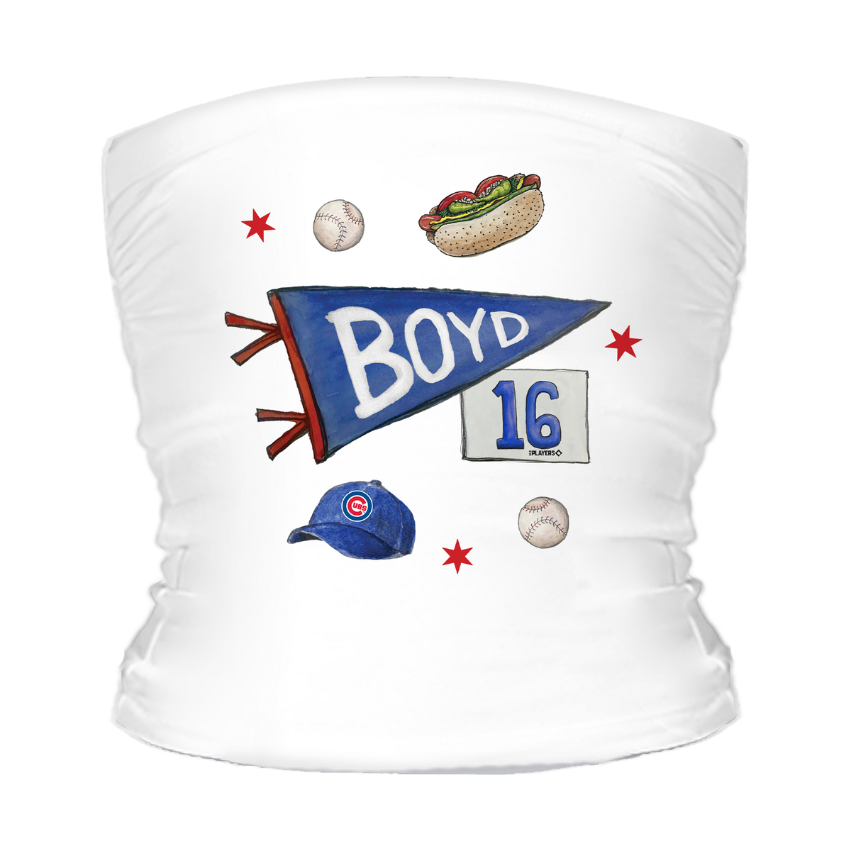 VIP MLB City Collage w/ Name, Number - Tube Top - Tiny Turnip
