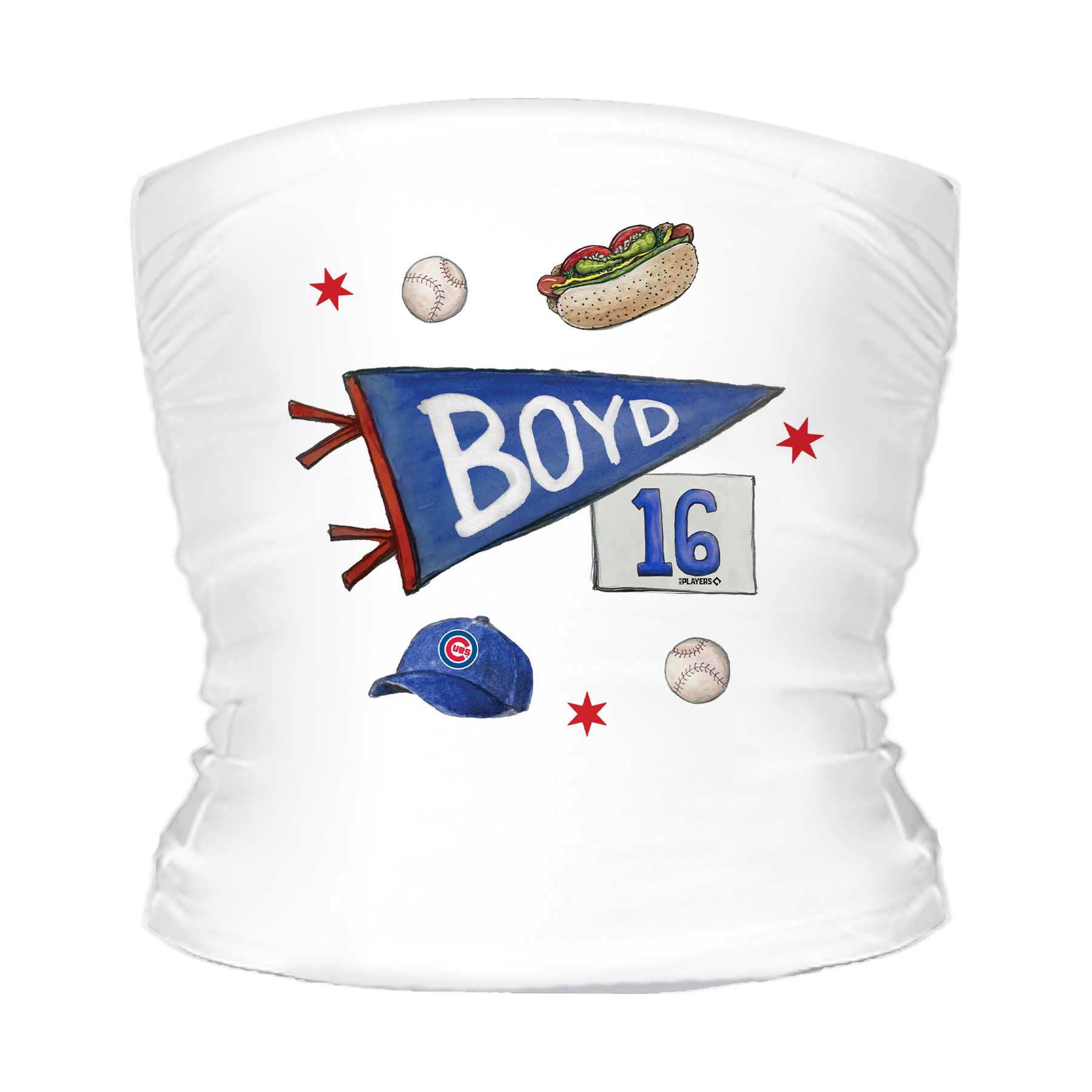 VIP MLB City Collage w/ Name, Number - Tube Top - Tiny Turnip