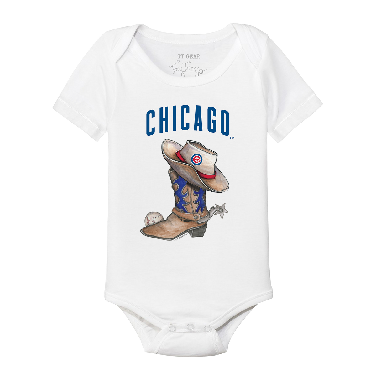 Chicago Cubs Cowboy Boot Short Sleeve Snapper