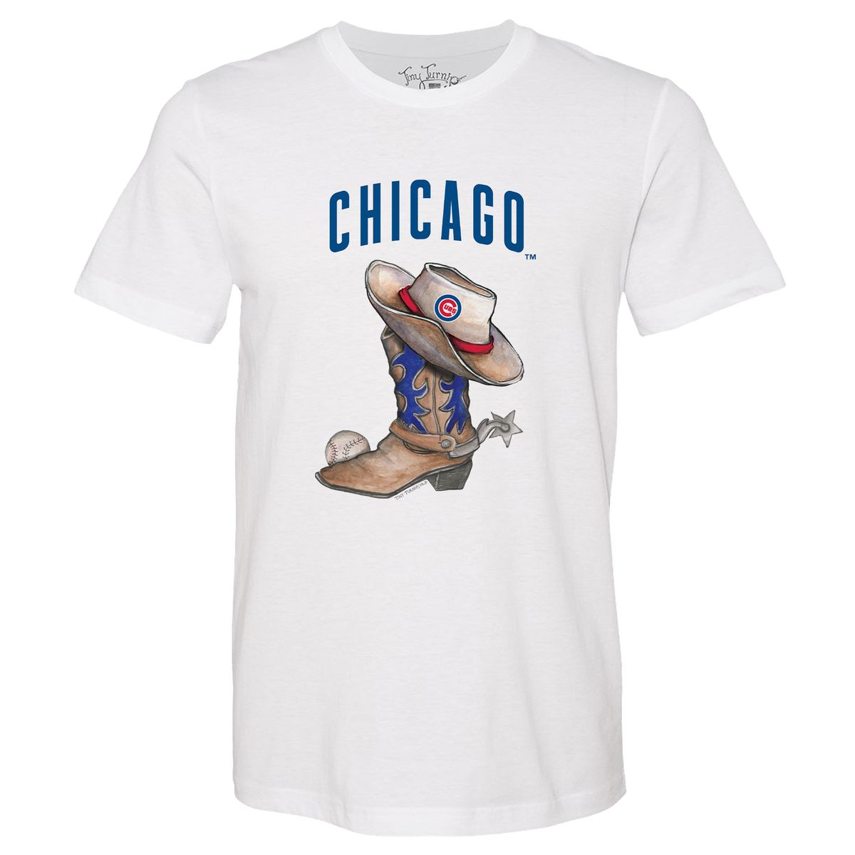 Chicago Cubs Cowboy Boot Unisex Tee Shirt