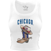 Chicago Cubs Cowboy Boot Crop Tank - Tiny Turnip