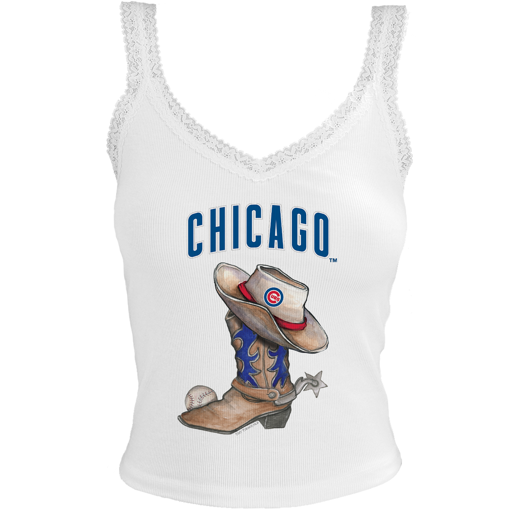 Chicago Cubs Cowboy Boot Lace Tank