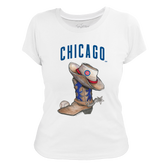 Chicago Cubs Cowboy Boot Women's Tee Shirt