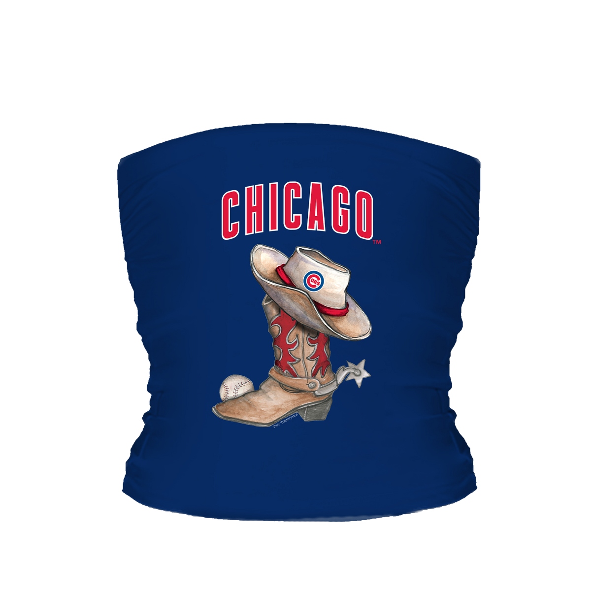 Chicago Cubs Cowboy Boot Tube Top - Tiny Turnip