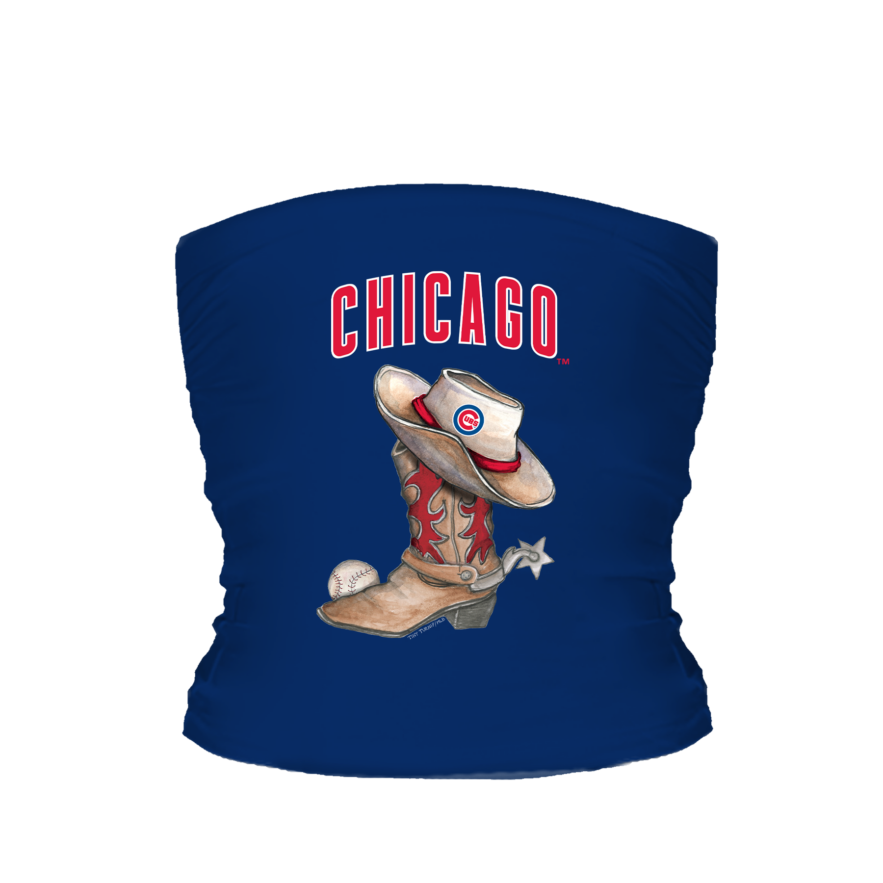 Chicago Cubs Cowboy Boot Tube Top - Tiny Turnip