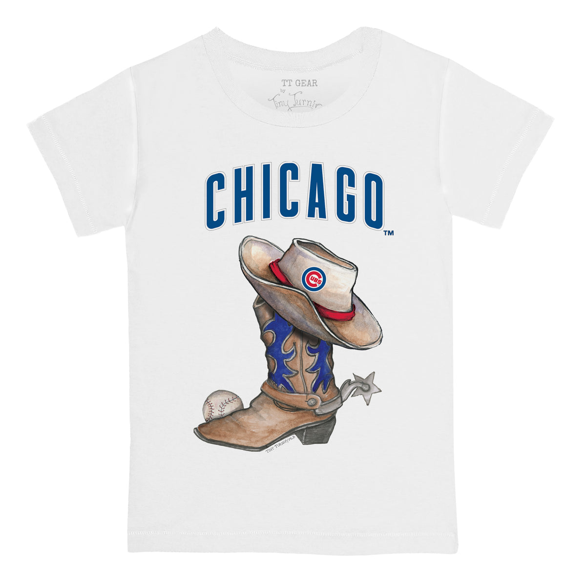 Chicago Cubs Cowboy Boot Kid's Tee Shirt