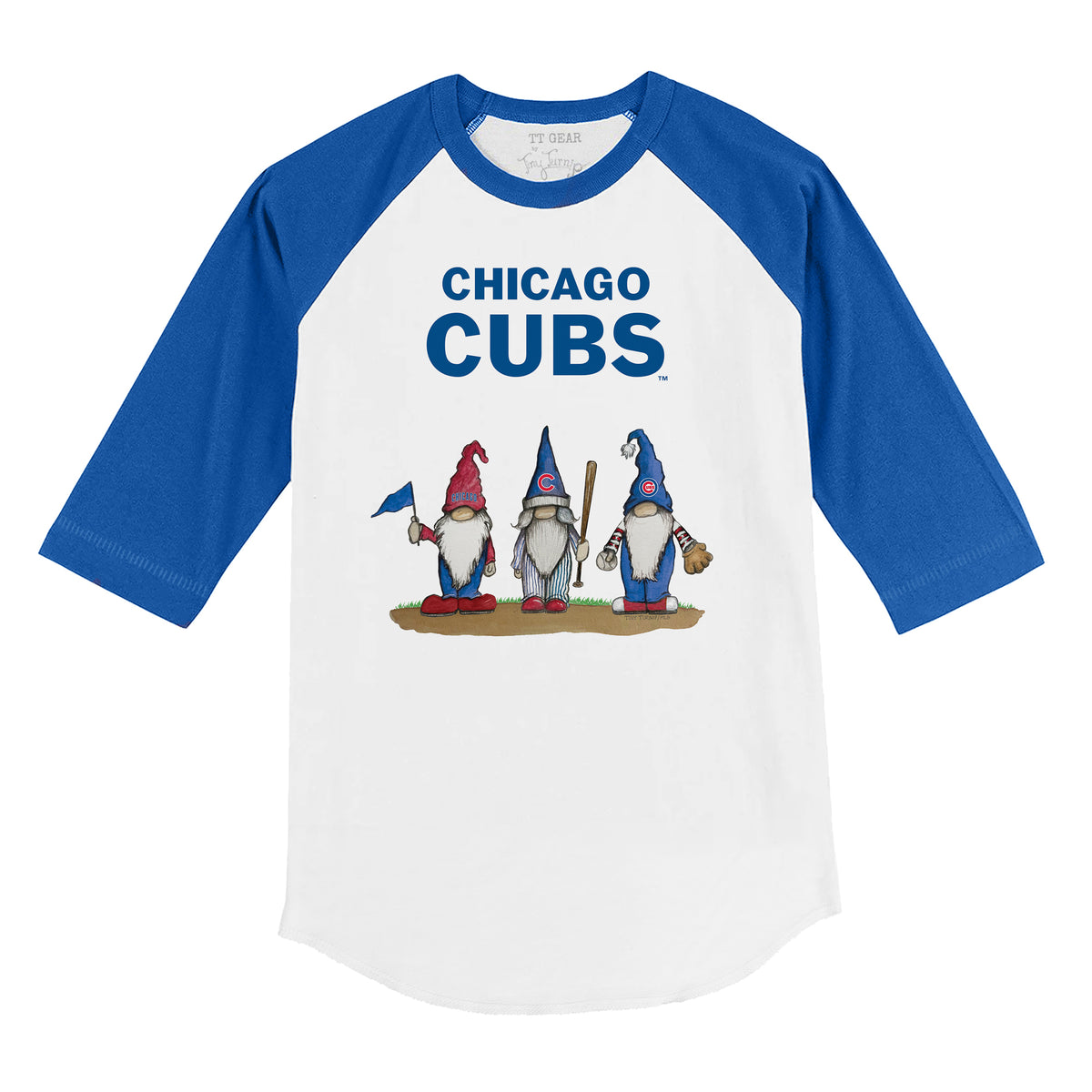 Chicago Cubs Gnomes 3/4 Royal Blue Sleeve Raglan