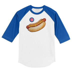 Chicago Cubs Hot Dog 3/4 Royal Blue Sleeve Raglan