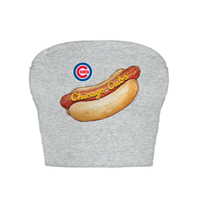 Chicago Cubs Hot Dog Crop Tube Top