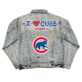 I Heart Cubs Boyfriend Denim Jacket - Tiny Turnip
