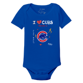 I Heart Cubs Short Sleeve Snapper - Tiny Turnip