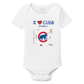 I Heart Cubs Short Sleeve Snapper - Tiny Turnip