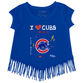 I Heart Cubs Fringe Tee - Tiny Turnip