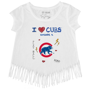 I Heart Cubs Fringe Tee - Tiny Turnip