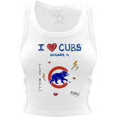 Chicago Cubs I Heart Team Crop Tank - Tiny Turnip