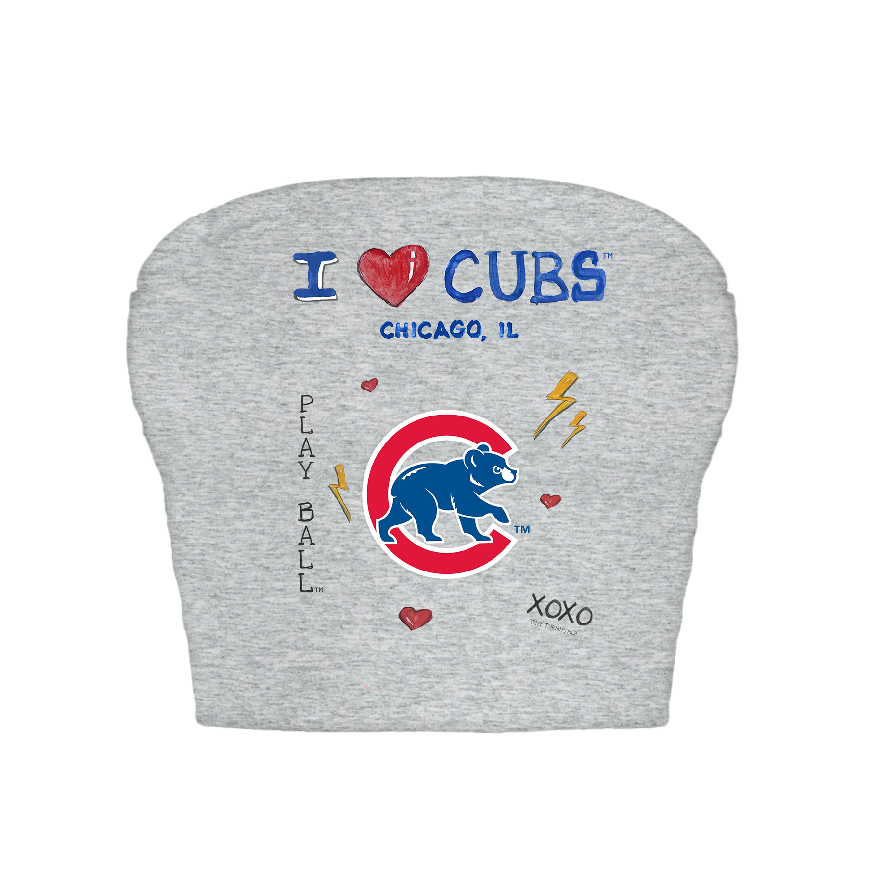 Chicago Cubs I Heart Cubs Crop Tube Top