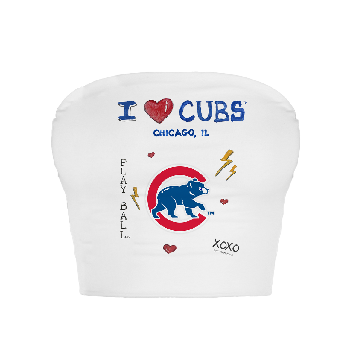 Chicago Cubs I Heart Cubs Crop Tube Top