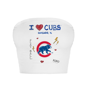Chicago Cubs I Heart Cubs Crop Tube Top