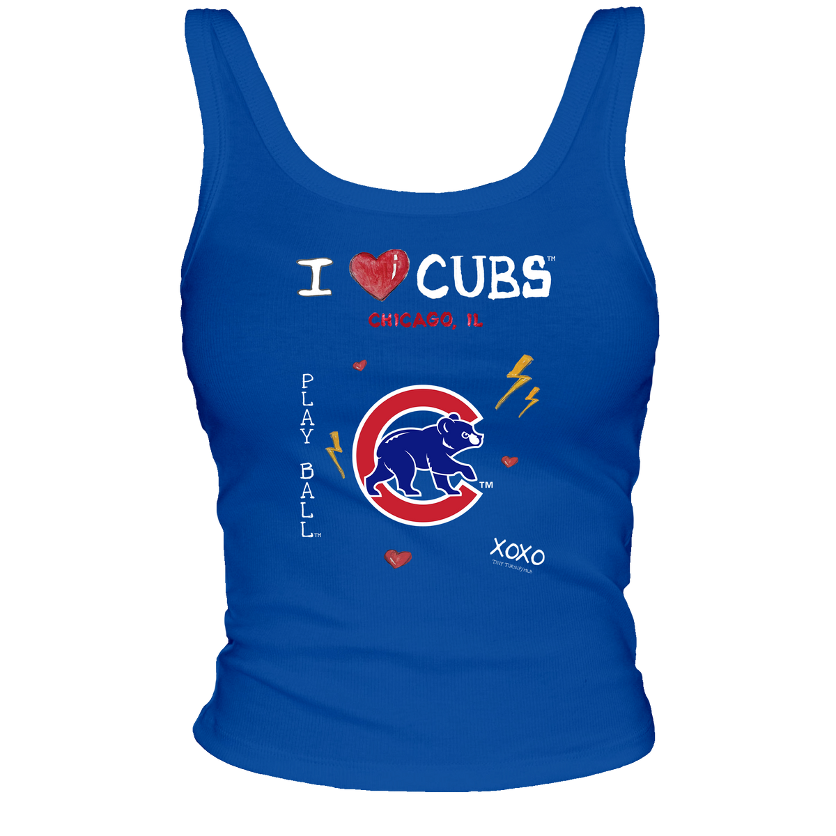 Chicago Cubs I Heart Cubs OG Ribbed Tank - Tiny Turnip