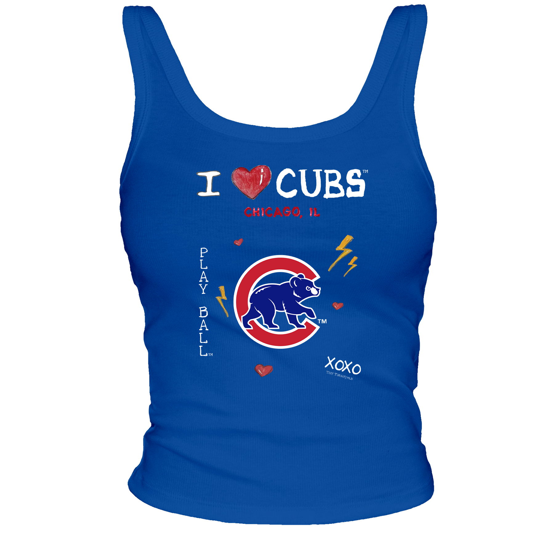 Chicago Cubs I Heart Cubs OG Ribbed Tank - Tiny Turnip