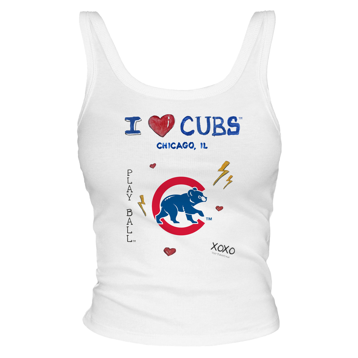 I Heart Cubs Tank - Tiny Turnip