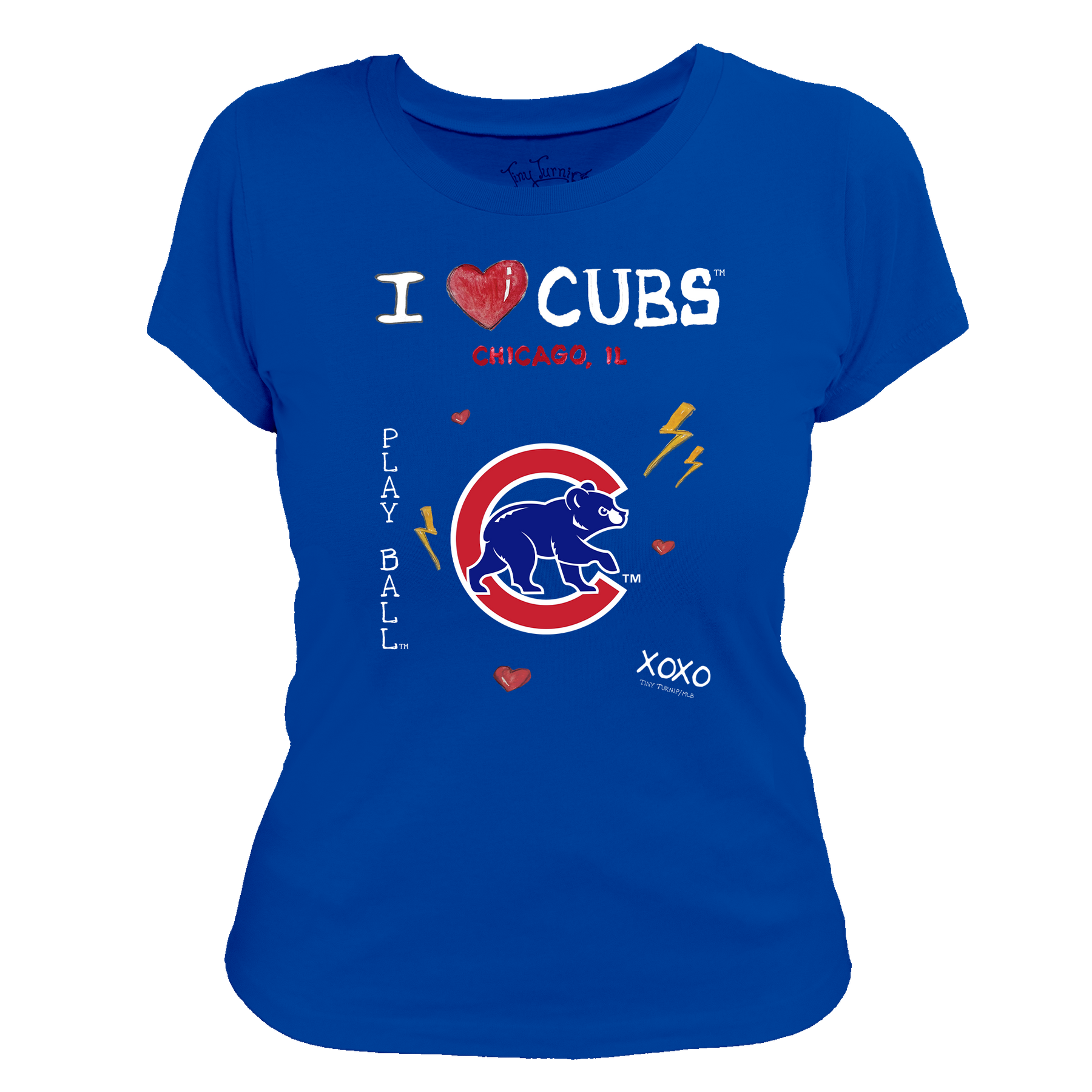 I Heart Cubs Women's Tee Shirt - Tiny Turnip