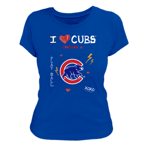 I Heart Cubs Women's Tee Shirt - Tiny Turnip