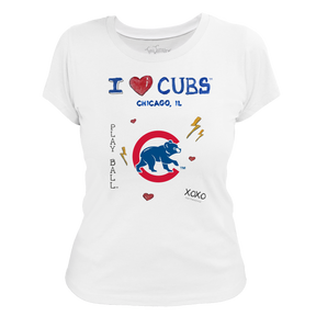 I Heart Cubs Women's Tee Shirt - Tiny Turnip