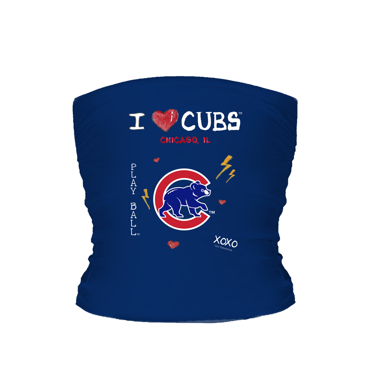 Chicago Cubs I Heart Cubs Tube Top - Tiny Turnip
