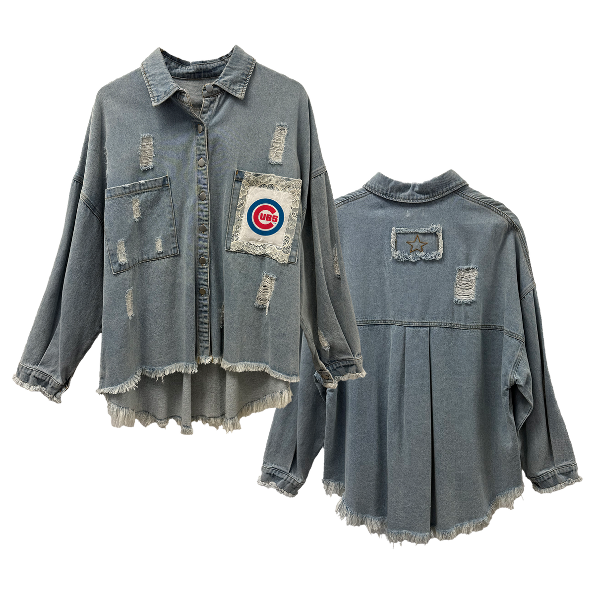 Chicago Cubs Lace Olivia Jacket - Tiny Turnip