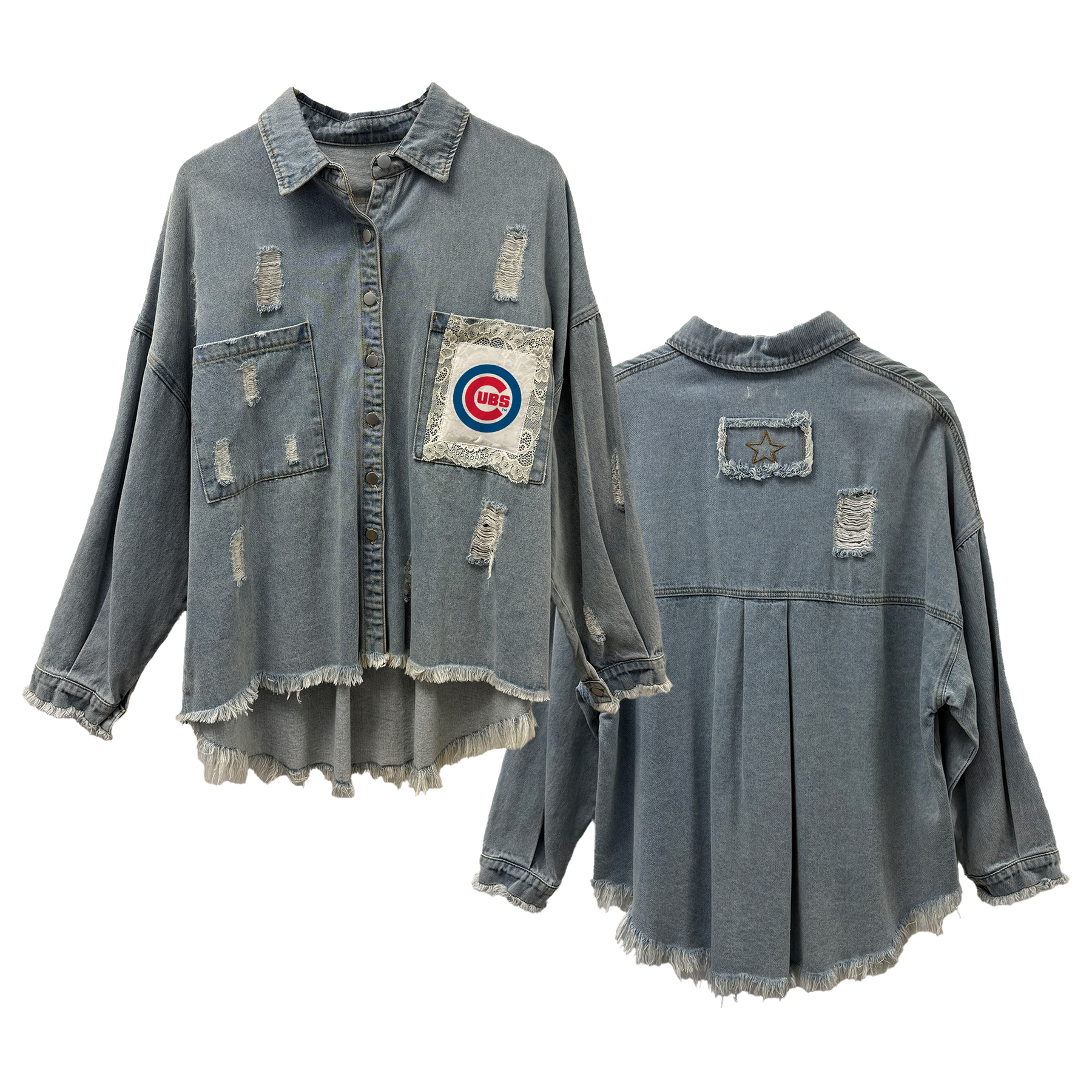 Chicago Cubs Lace Olivia Jacket - Tiny Turnip