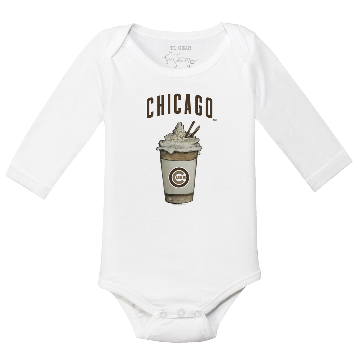 Chicago Cubs Latte Long Sleeve Snapper