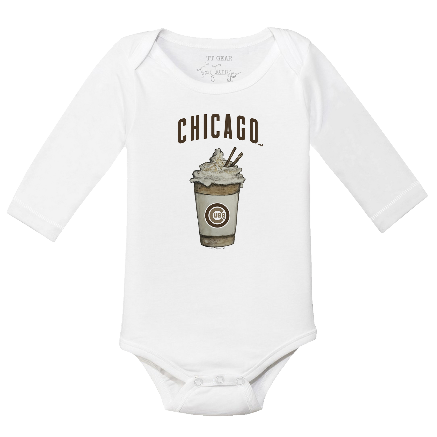 Chicago Cubs Latte Long Sleeve Snapper