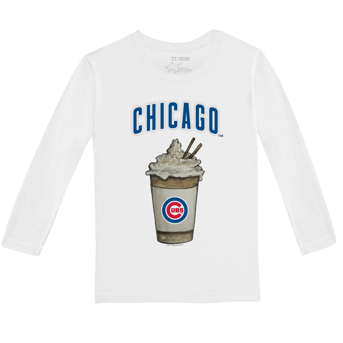 Chicago Cubs Latte Long-Sleeve Tee Shirt