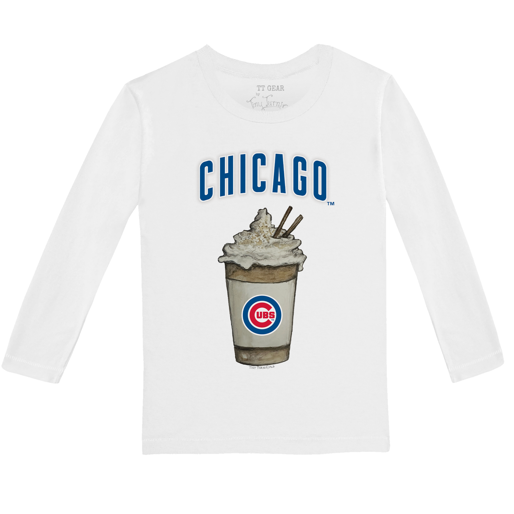 Chicago Cubs Latte Long-Sleeve Tee Shirt