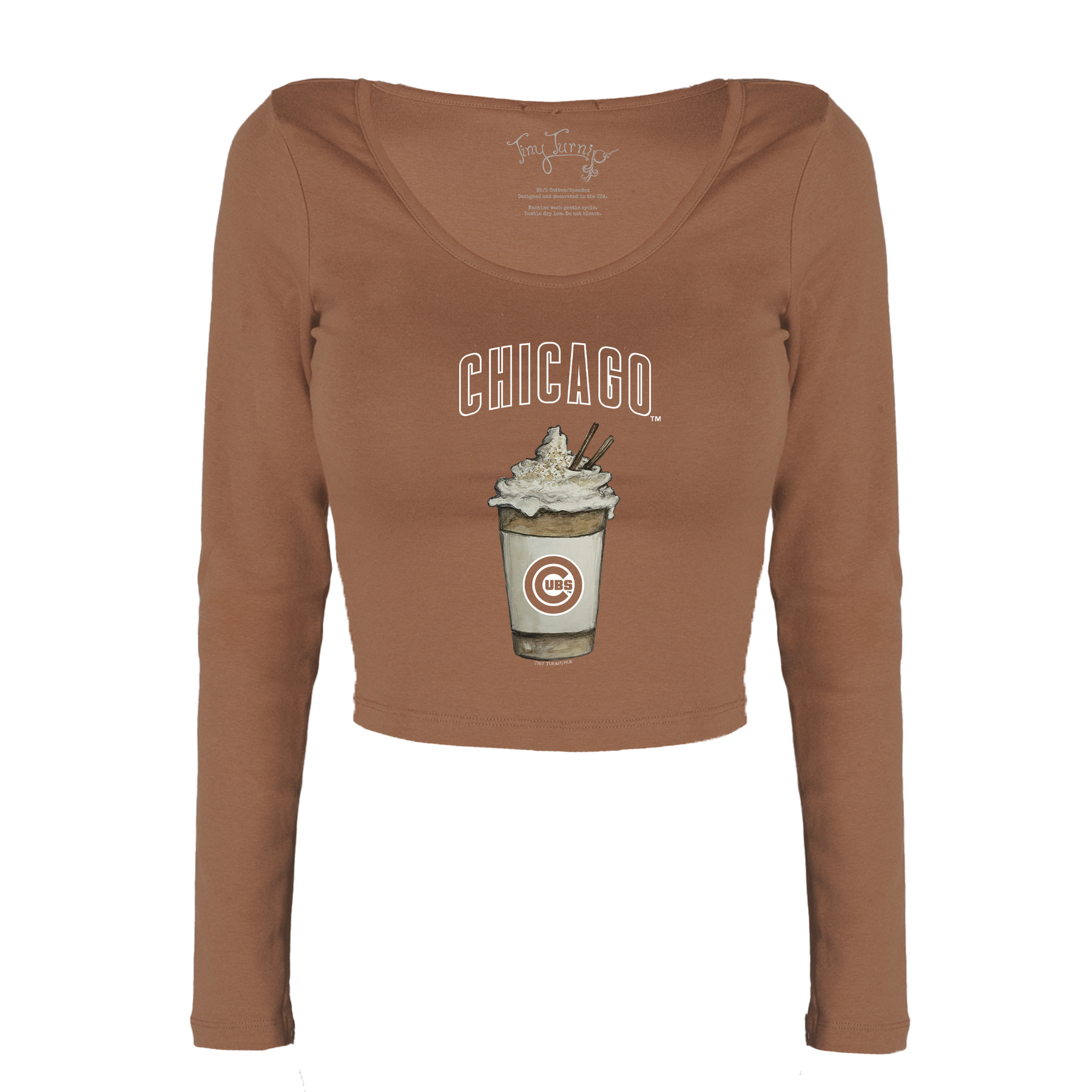 Chicago Cubs Latte Women's Lucy Long Sleeve