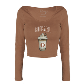 Chicago Cubs Latte Women's Lucy Long Sleeve
