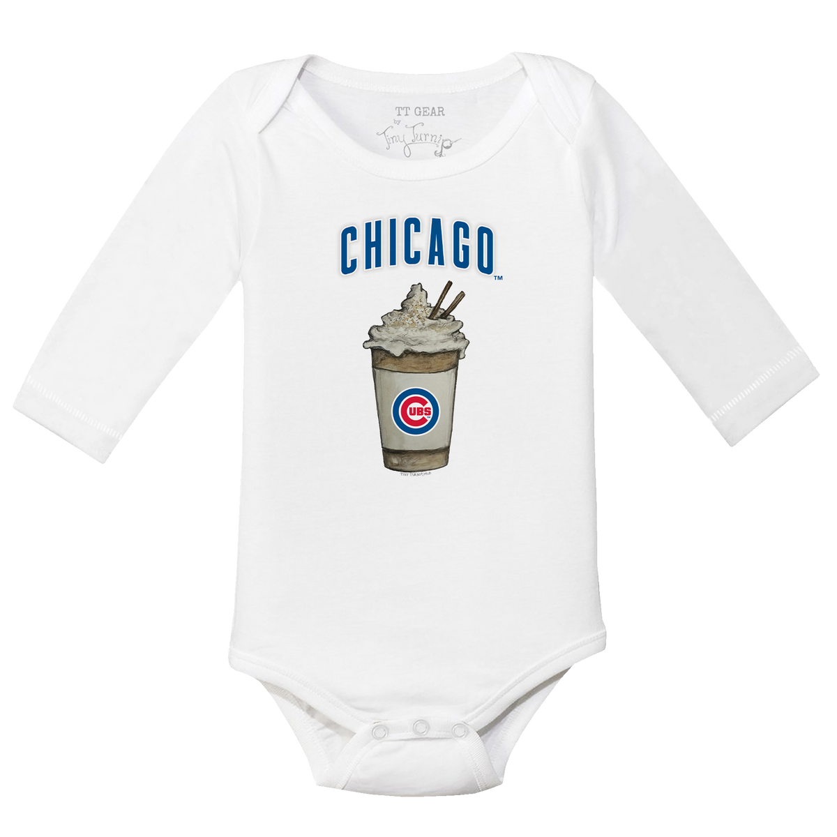 Chicago Cubs Latte Long Sleeve Snapper