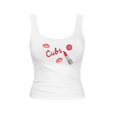 Chicago Cubs Lipstick Emmy Tank