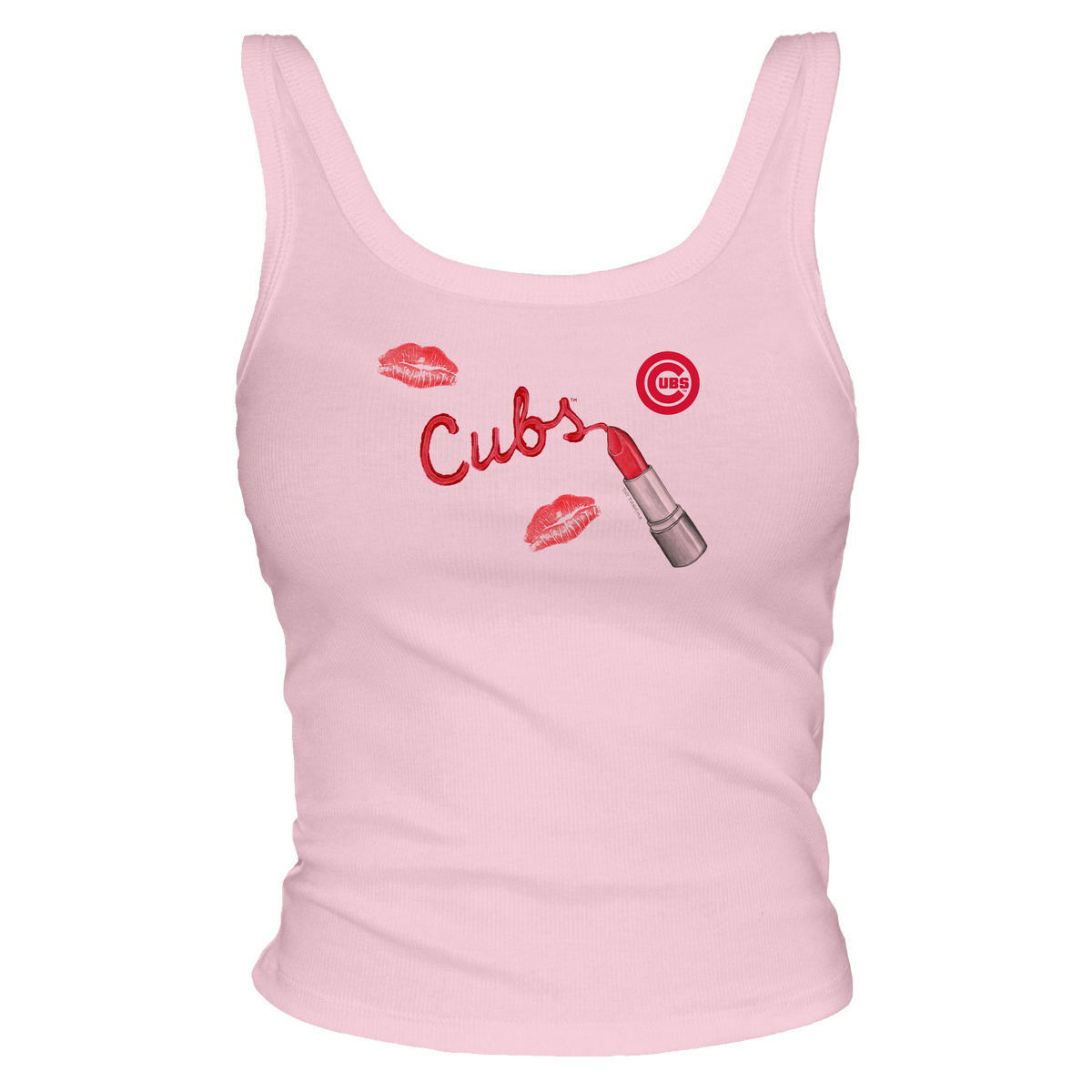 Chicago Cubs Lipstick OG Ribbed Tank - Tiny Turnip