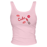Chicago Cubs Lipstick OG Ribbed Tank - Tiny Turnip