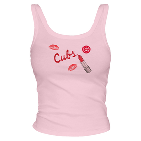 Chicago Cubs Lipstick OG Ribbed Tank - Tiny Turnip