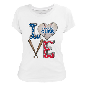 Chicago Cubs Baseball LOVE Tee Shirt