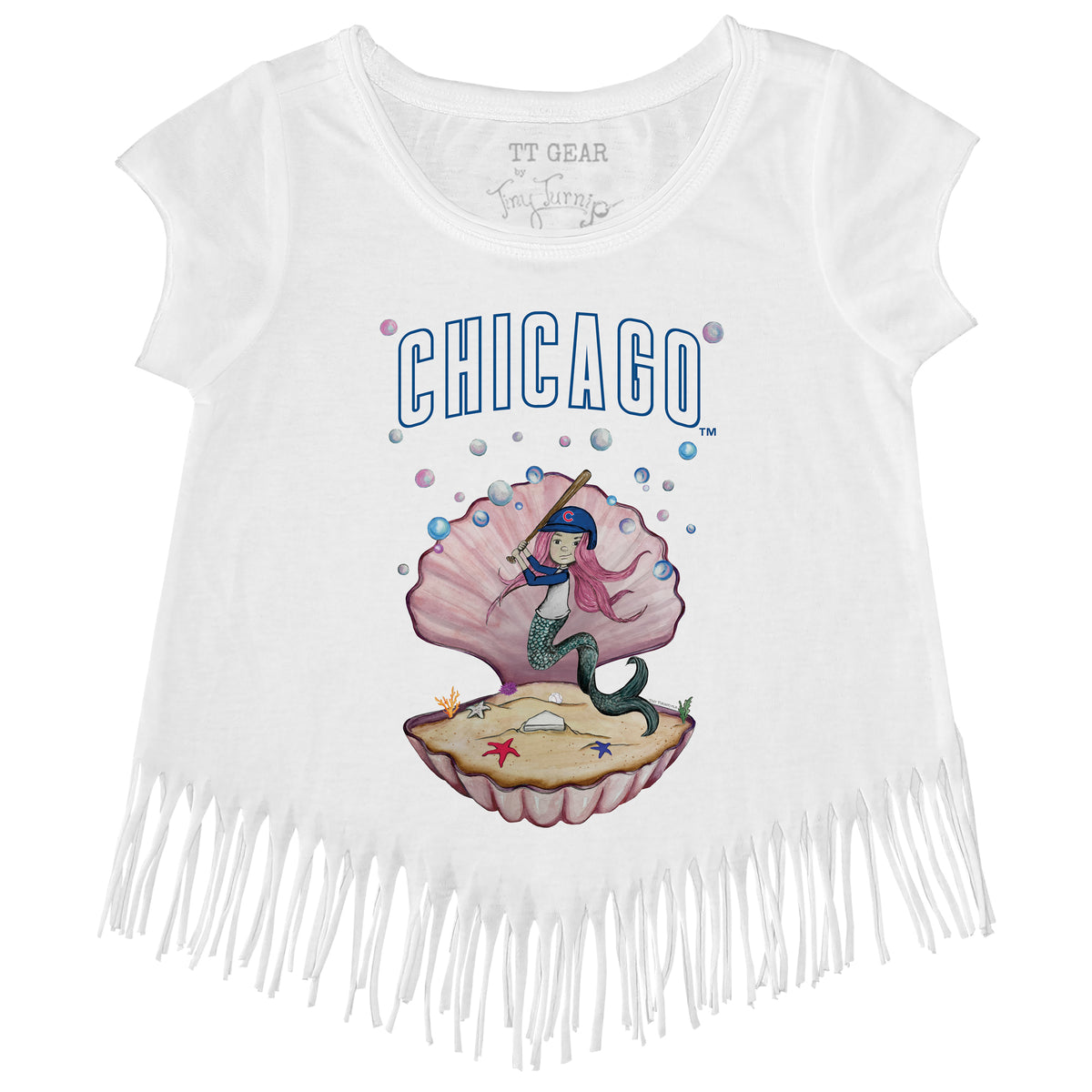 Chicago Cubs Mermaid Fringe Tee
