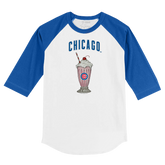 Chicago Cubs Milkshake 3/4 Royal Blue Sleeve Raglan