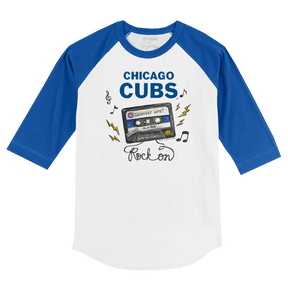 Chicago Cubs Mixtape 3/4 Royal Blue Sleeve Raglan