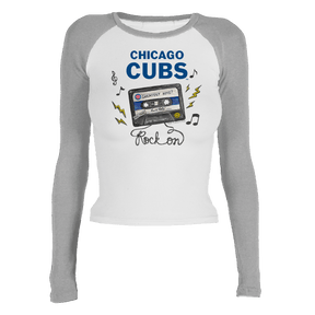 Chicago Cubs Mixtape Roxy Raglan Long Sleeve
