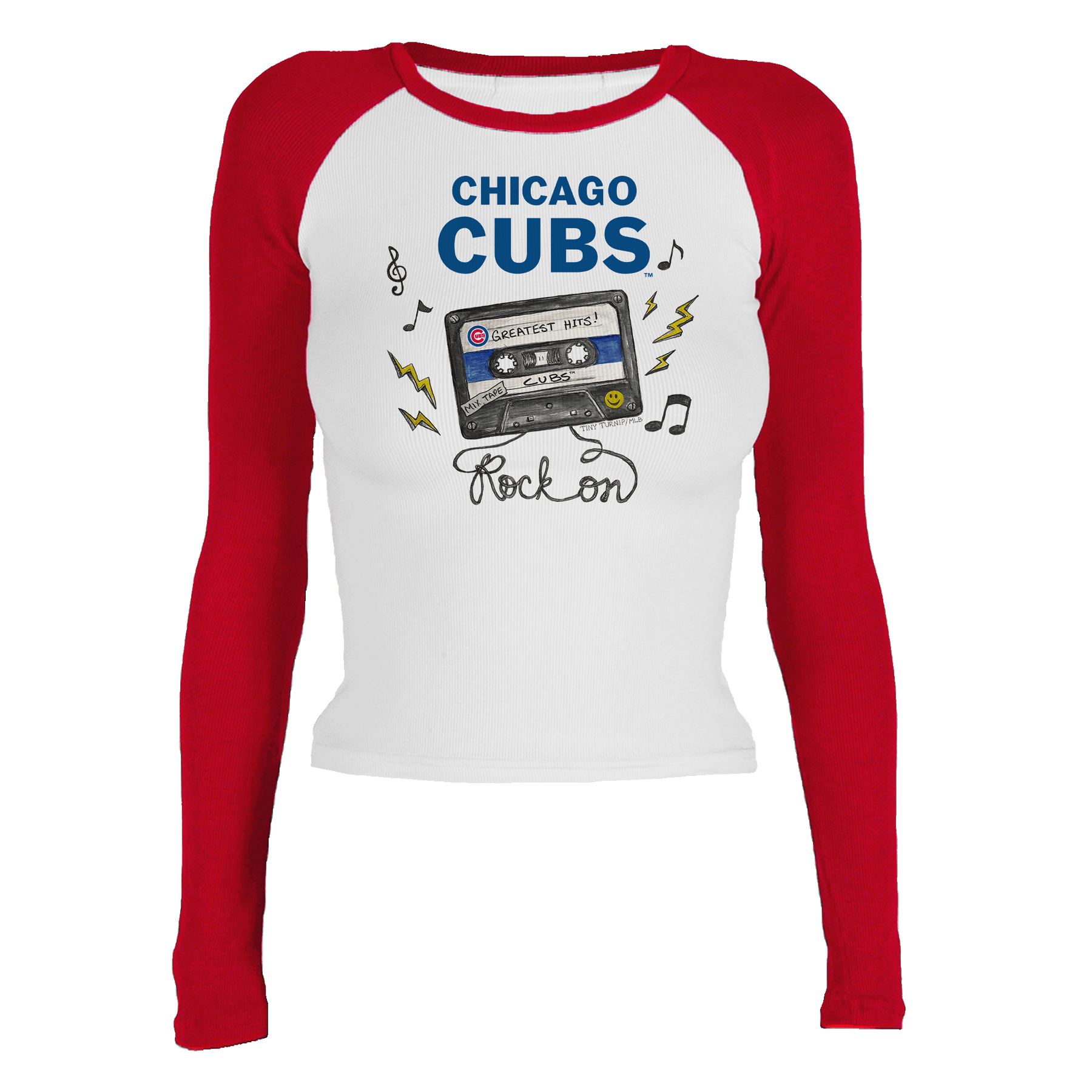 Chicago Cubs Mixtape Roxy Raglan Long Sleeve